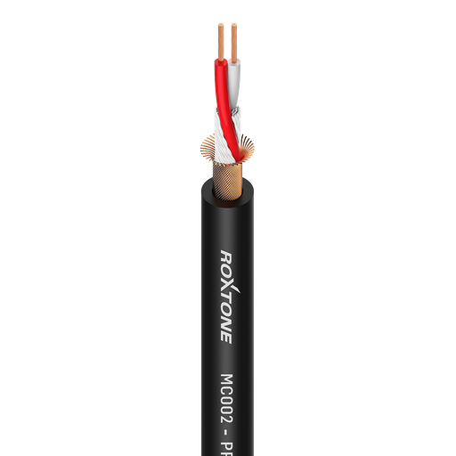 [MC002L1000BK] MC002 Balanced Microphone Cable, 24AWG, 2 x 0.22 mm2