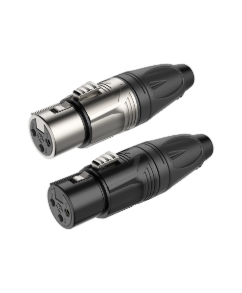 [RX3F-BG] RX3F 3 Pole XLR Female (Gold plated, Black)