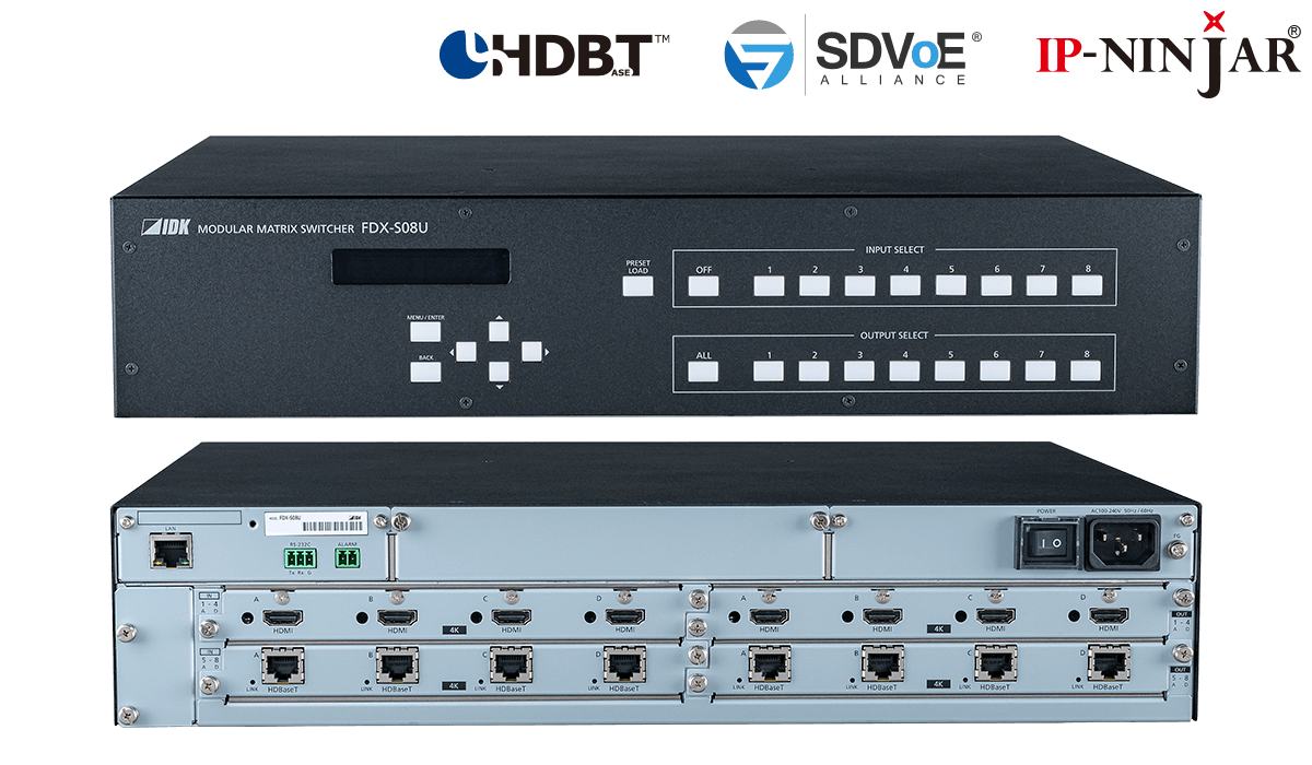 4K@60 (4:4:4) Modular Matrix Switcher with 8 Inputs & 8 Outputs, Frame