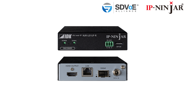 4K@60 HDMI Decoder Fiber model (SFP+ module sold separately)