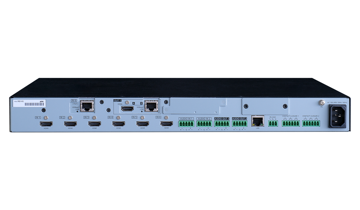 [MSD-V61UT] 4K@60 Digital Multi Switcher with 6 Inputs and 1 Output HDBaseT Output model