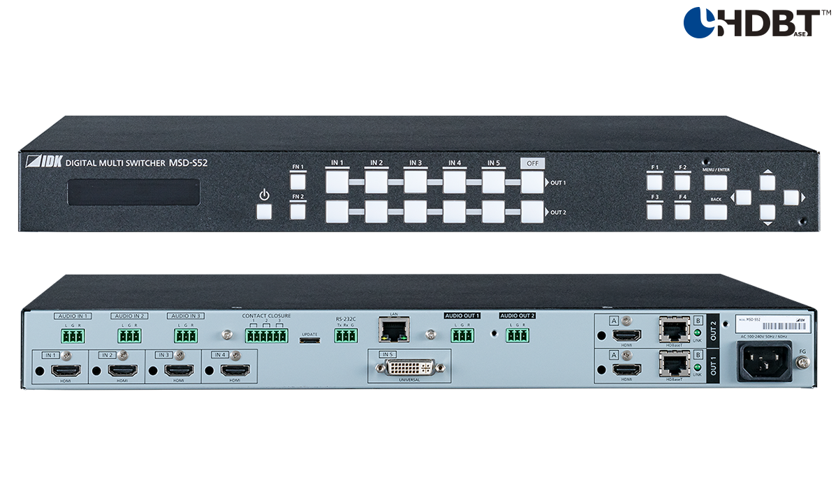 [MSD-S52] Digital Multi Switcher with 5 Inputs & 2 Outputs