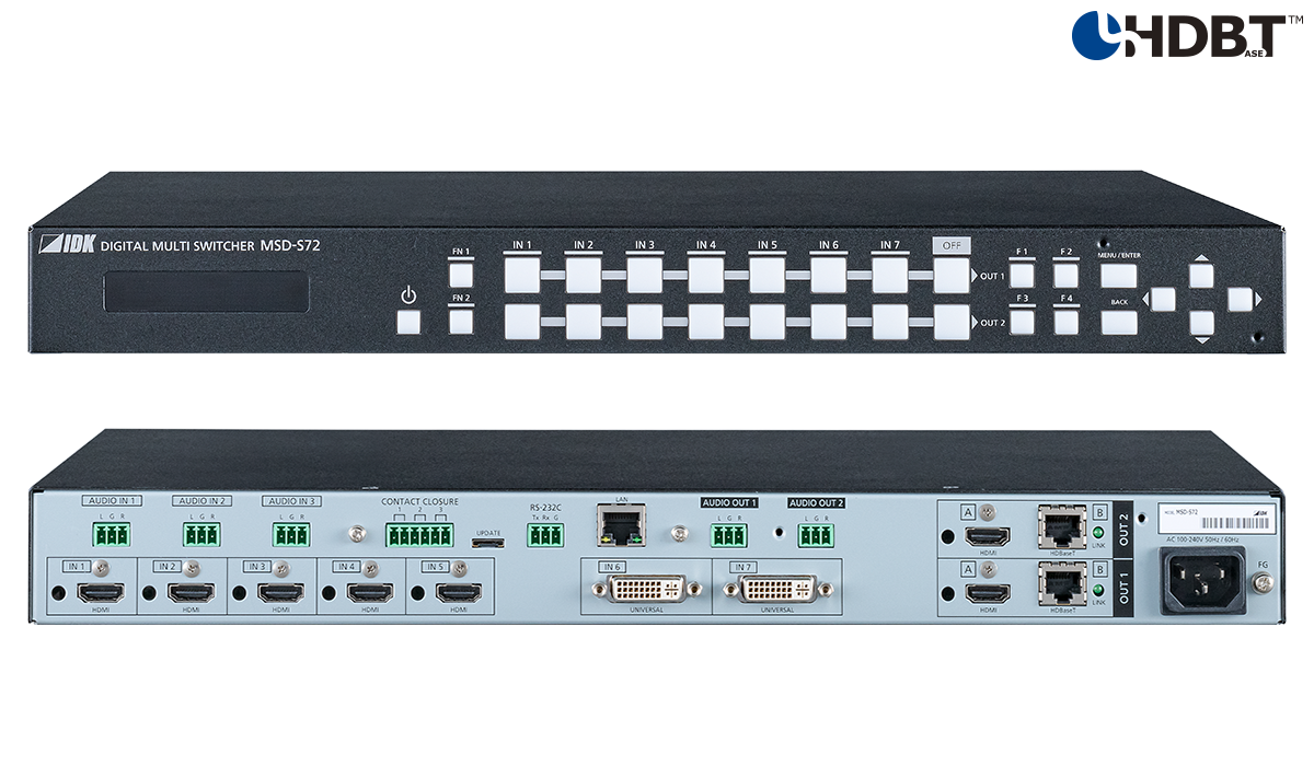 Digital Multi Switcher with 7 Inputs & 2 Outputs