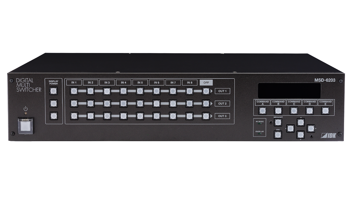 4K Digital Multi Switcher with 8 Inputs & 3 Outputs- Dante output model