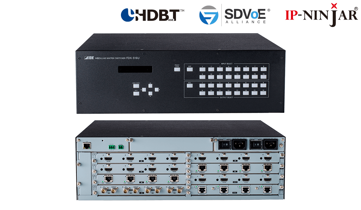[FDX-S16U] 4K@60 (4:4:4) Modular Matrix Switcher with 16 Inputs & 16 Outputs- Frame