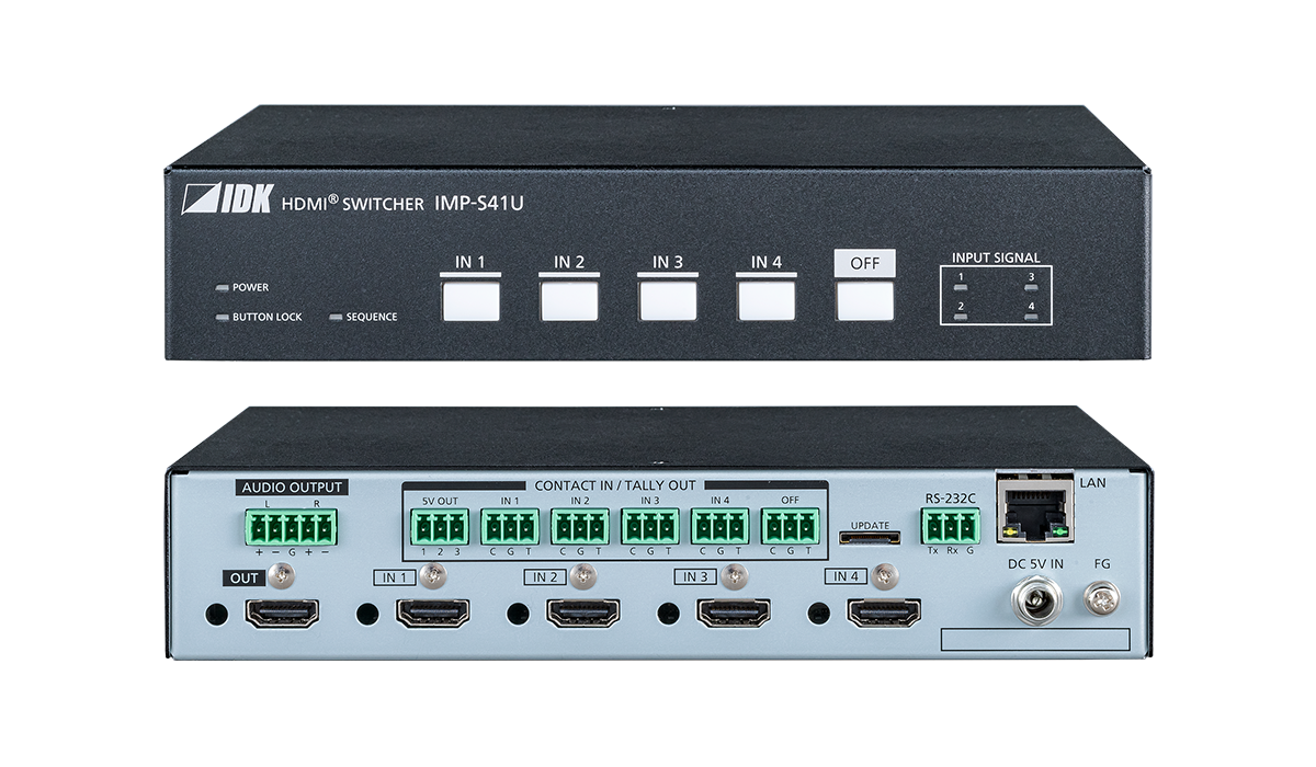 4K@60 HDMI Switcher with 4 Inputs & 1 Output