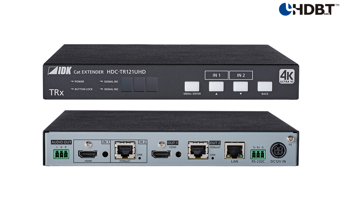 [HDC-TR121UHD] 4K@60 HDBaseT Transceiver with 2 Inputs & 2 Outputs