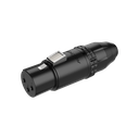 RX3FWP-BG 3 Pole Heavy-Duty Waterproof XLR Female, IP66, Black / Gold