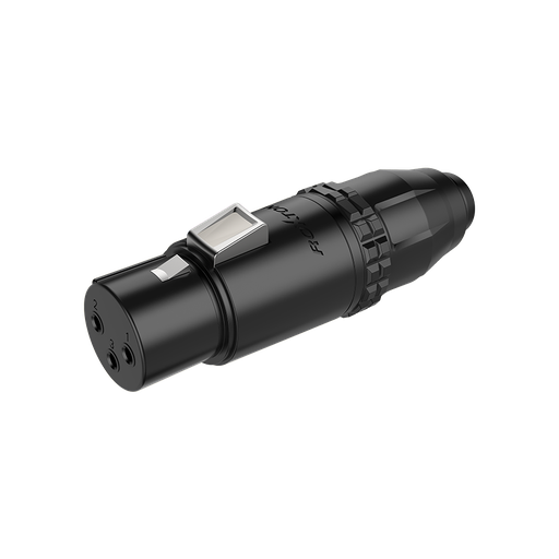 [RX3FWP-BG] RX3FWP-BG 3 Pole Heavy-Duty Waterproof XLR Female, IP66, Black / Gold