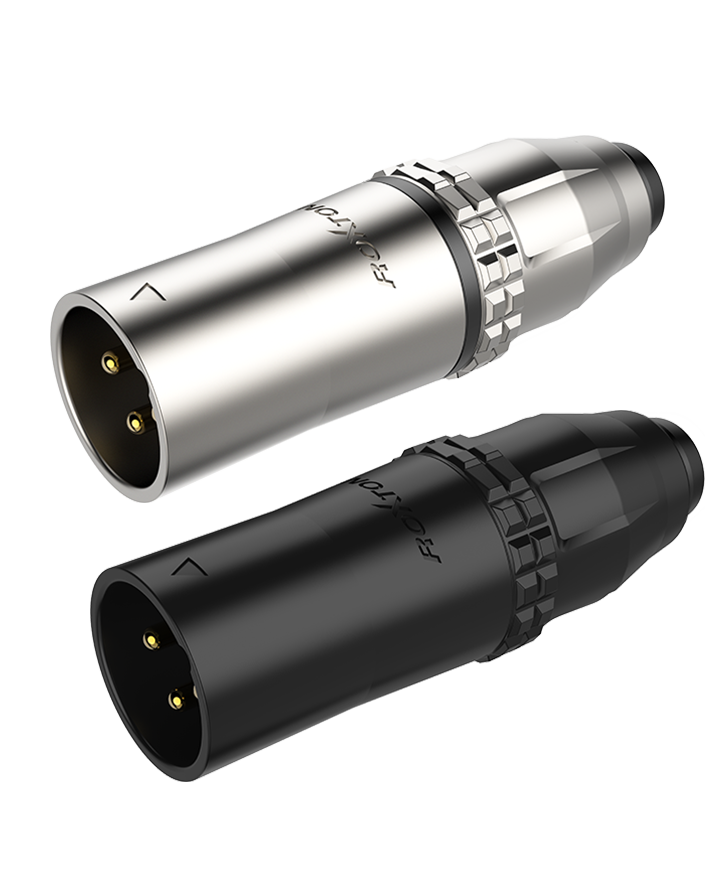 RX3MWP-BG 3 Pole Heavy-Duty Waterproof XLR Male, IP66, Black / Gold