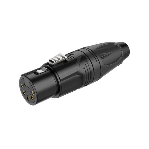 [RX5F-BT] RX5F 5 Pole XLR Female (Black)