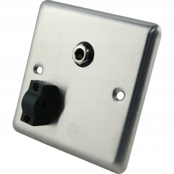 RWPS002-SL SS Wall Panel with 1x6.3mm stereo F
