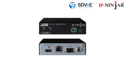 4K@60 HDMI Decoder Fiber model (SFP+ module sold separately)